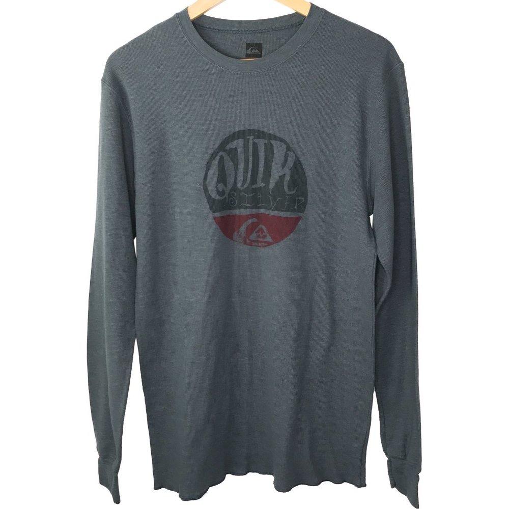 Quicksilver Mens XL Waffle Thermal Graphic Tee